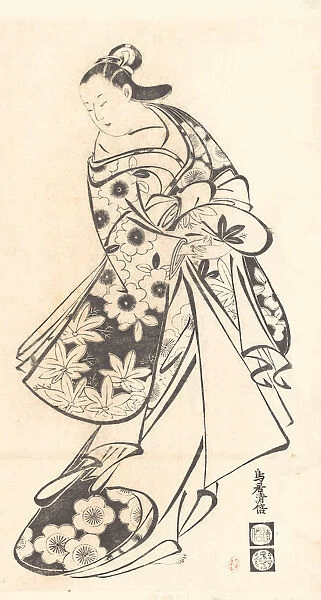 Courtesan, ca. 1712. ca. 1712. Creator: Torii Kiyomasu I