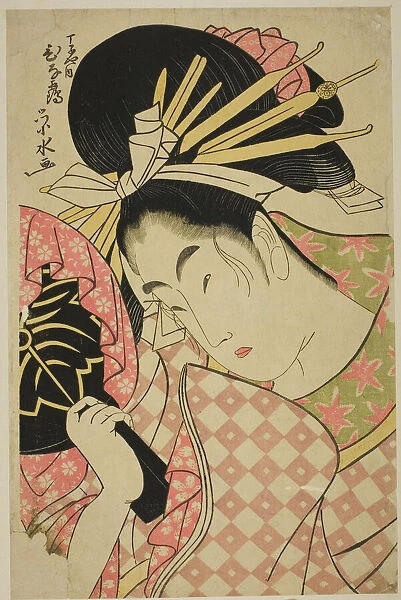 The courtesan Hinazuru of the Chojiya, 1790  /  1823. Creator: Ichirakutei Eisui