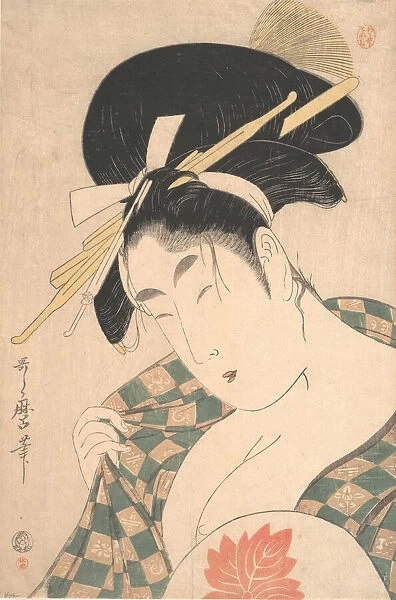 A Courtesan, late 18th-early 19th century. Creator: Kitagawa Utamaro