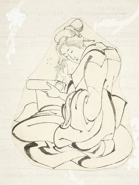 Courtesan painting, 19th century. Creator: Hokusai