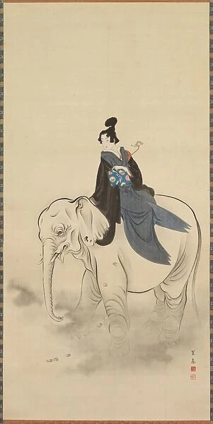 Courtesan Riding an Elephant (Parody of the Bodhisattva Fugen), 19th century. Creator
