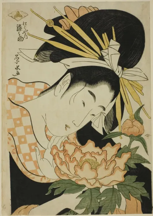 Framed Print : The Courtesan Somenosuke of the Matsubaya, c. 1797. Creator: Ichirakutei Eisui Framed Print : The Courtesan Somenosuke of the Matsubaya, c. 1797. Creator: Ichirakutei Eisui