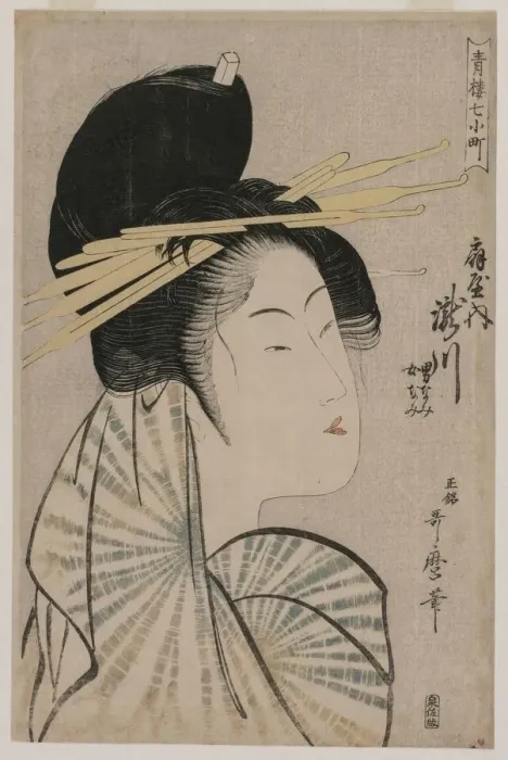 Framed Print : The Courtesan Takigawa of Ogiya... 1797 or 1798. Creator: Kitagawa Utamaro (Japanese, 1753?-1806) Framed Print : The Courtesan Takigawa of Ogiya... 1797 or 1798. Creator: Kitagawa Utamaro (Japanese, 1753?-1806)