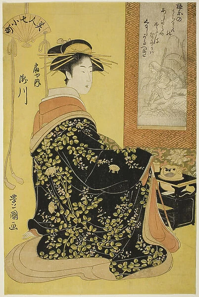 The Courtesan Takikawa of Ogiya, from the series Seven Beautiful Komachi (Bijin nana... about 1794. Creator: Utagawa Toyokuni I)