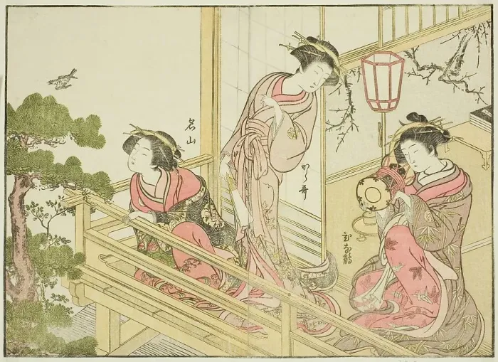 Framed Print : Courtesans of the Chojiya, from the book Mirror of Beautiful Women of the Pleasure... 1776. Creator: Shunsho. Courtesans of the Chojiya, from the book Mirror of Beautiful Women of the Pleasure... 1776. Creator: Shunsho Framed Print : Courtesans of the Chojiya, from the book Mirror of Beautiful Women of the Pleasure... 1776. Creator: Shunsho. Courtesans of the Chojiya, from the book Mirror of Beautiful Women of the Pleasure... 1776. Creator: Shunsho