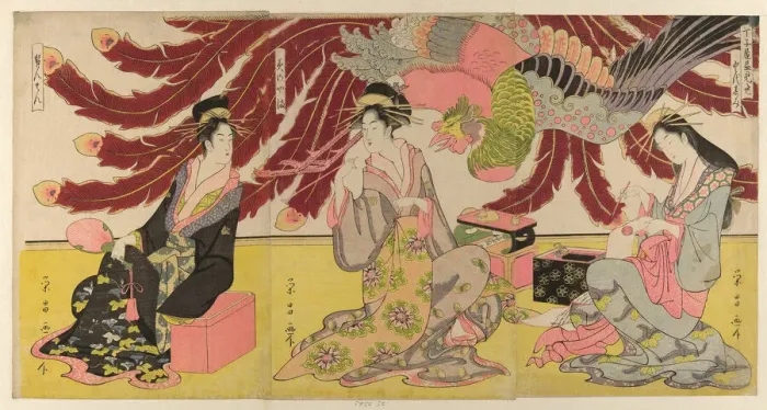 Framed Print : The Courtesans of the Chojiya on Display in the Daytime (Chojiya hirumise), c. 1796 / 98 Framed Print : The Courtesans of the Chojiya on Display in the Daytime (Chojiya hirumise), c. 1796 / 98