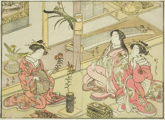 Framed Print : Courtesans of the Kadotsutaya, from the book Mirror of Beautiful Women of the Pleasure... 1776. Creator: Shunsho. Courtesans of the Kadotsutaya, from the book Mirror of Beautiful Women of the Pleasure... 1776. Creator: Shunsho Framed Print : Courtesans of the Kadotsutaya, from the book Mirror of Beautiful Women of the Pleasure... 1776. Creator: Shunsho. Courtesans of the Kadotsutaya, from the book Mirror of Beautiful Women of the Pleasure... 1776. Creator: Shunsho