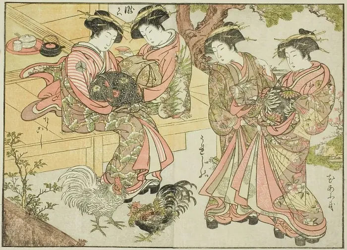 Framed Print : Courtesans of the Ogiya, from the book Mirror of Beautiful Women of the Pleasure Quarters... 1776. Creator: Shunsho. Courtesans of the Ogiya, from the book Mirror of Beautiful Women of the Pleasure Quarters... 1776. Creator: Shunsho Framed Print : Courtesans of the Ogiya, from the book Mirror of Beautiful Women of the Pleasure Quarters... 1776. Creator: Shunsho. Courtesans of the Ogiya, from the book Mirror of Beautiful Women of the Pleasure Quarters... 1776. Creator: Shunsho