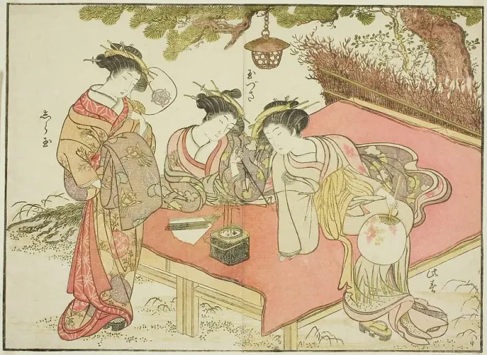 Framed Print : Courtesans of the Yadaya, from the book Mirror of Beautiful Women of the Pleasure Quarters... 1776 Creator: Shunsho. Courtesans of the Yadaya, from the book Mirror of Beautiful Women of the Pleasure Quarters... 1776 Creator: Shunsho Framed Print : Courtesans of the Yadaya, from the book Mirror of Beautiful Women of the Pleasure Quarters... 1776 Creator: Shunsho. Courtesans of the Yadaya, from the book Mirror of Beautiful Women of the Pleasure Quarters... 1776 Creator: Shunsho