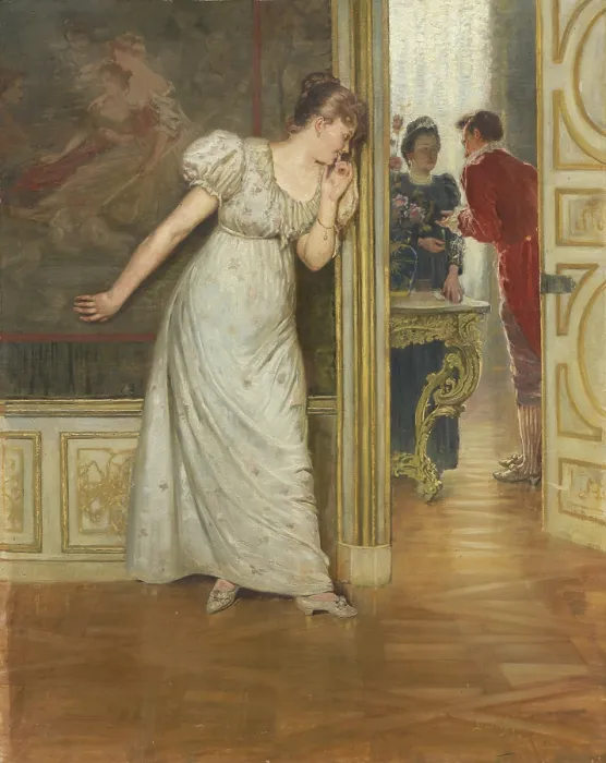 Framed Print : Courting, 1893. Creator: Andor Dudits Framed Print : Courting, 1893. Creator: Andor Dudits