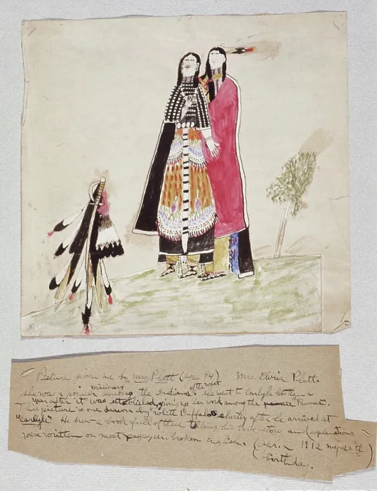 Framed Print : Courting Scene, c1890. Creator: White Buffalo Framed Print : Courting Scene, c1890. Creator: White Buffalo
