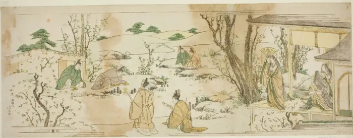 Framed Print : Courtly event modeled on the Lanting Gathering, Japan, c. 1801 / 07. Creator: Hokusai Framed Print : Courtly event modeled on the Lanting Gathering, Japan, c. 1801 / 07. Creator: Hokusai