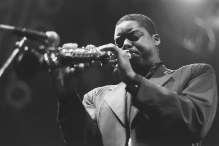 Framed Print : Courtney Pine, 1993. Creator: Brian Foskett Framed Print : Courtney Pine, 1993. Creator: Brian Foskett