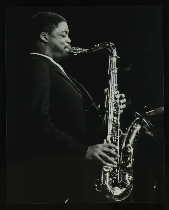 Framed Print : Courtney Pine playing tenor saxophone at the Forum Theatre, Hatfield, Hertfordshire, 8 April 1987 Framed Print : Courtney Pine playing tenor saxophone at the Forum Theatre, Hatfield, Hertfordshire, 8 April 1987