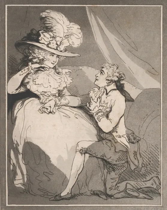 Framed Print : Courtship in High Life, December 15, 1785. December 15, 1785. Creator: Thomas Rowlandson Framed Print : Courtship in High Life, December 15, 1785. December 15, 1785. Creator: Thomas Rowlandson