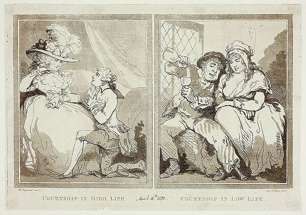 Courtship in High and Low Life, n.d. Creator: Samuel Alken