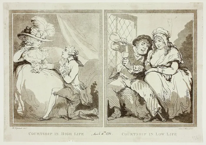 Framed Print : Courtship in High and Low Life, n.d. Creator: Samuel Alken Framed Print : Courtship in High and Low Life, n.d. Creator: Samuel Alken