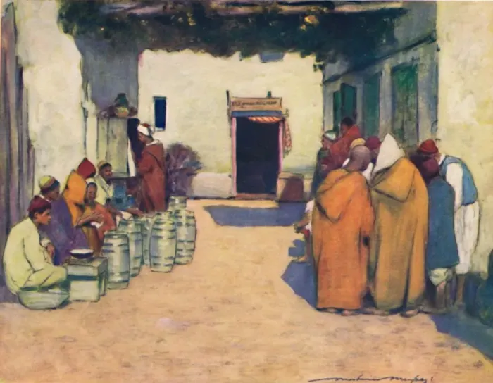 Framed Print : A Courtyard, 1903. Artist: Mortimer L Menpes Framed Print : A Courtyard, 1903. Artist: Mortimer L Menpes