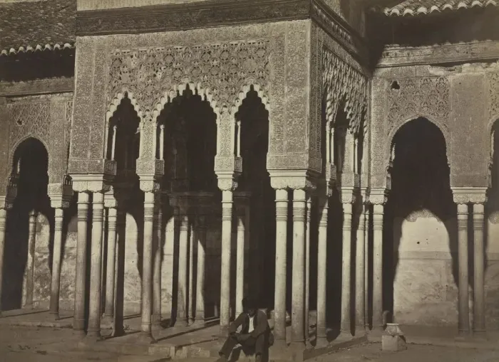 Framed Print : Courtyard, Alhambra, 1857-58. Creator: Charles Clifford (British, 1819-1883) Framed Print : Courtyard, Alhambra, 1857-58. Creator: Charles Clifford (British, 1819-1883)