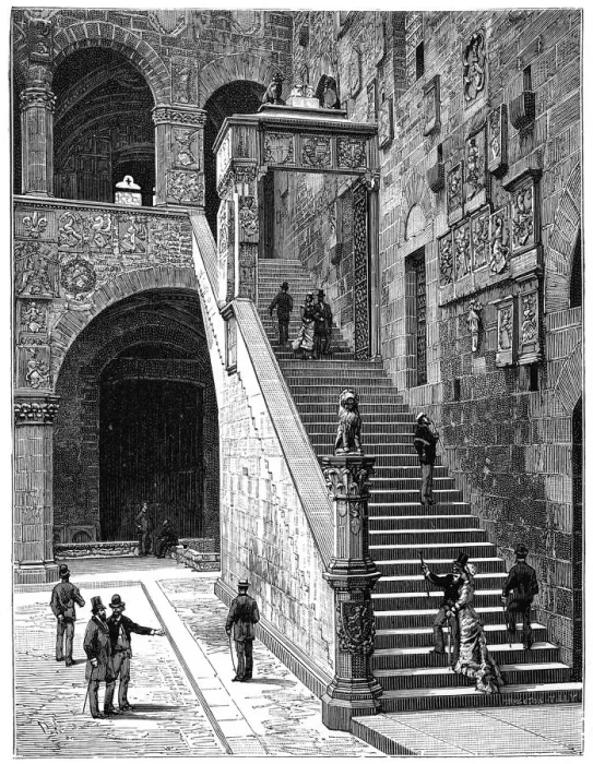 Framed Print : The courtyard of the Bargello, Florence, Italy, 1882 Framed Print : The courtyard of the Bargello, Florence, Italy, 1882