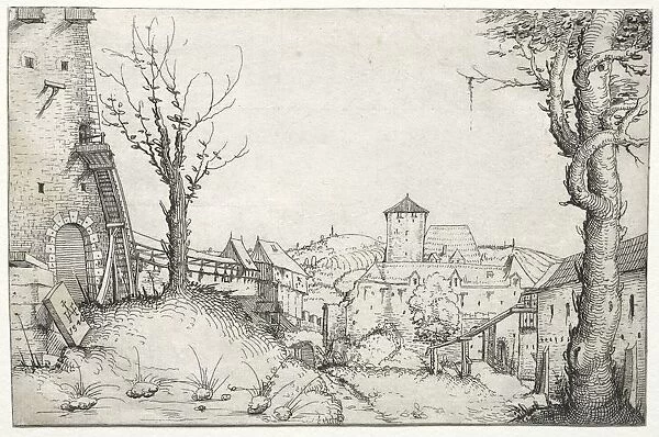 Courtyard of a castle, 1546. Creator: Augustin Hirschvogel (German, 1503-1553)