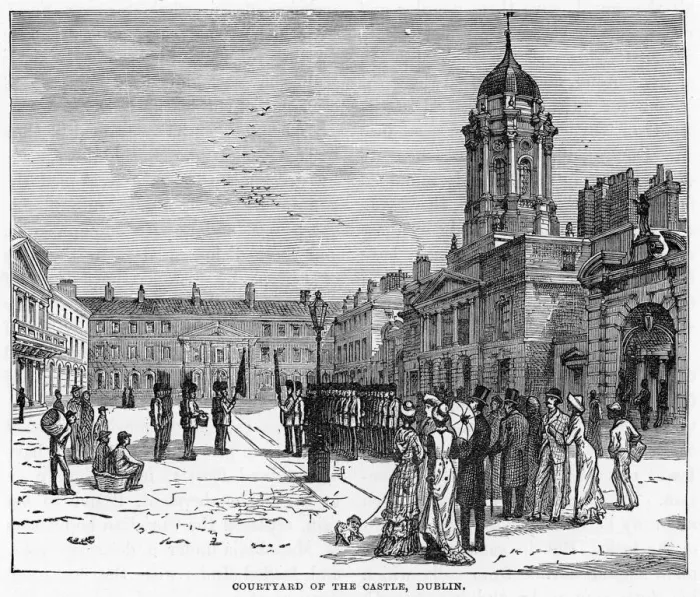 Framed Print : Courtyard of the Castle, Dublin, 19th century Framed Print : Courtyard of the Castle, Dublin, 19th century