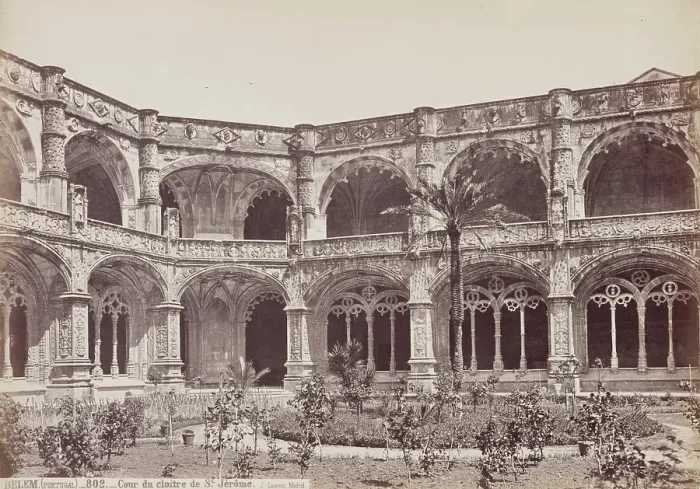 Framed Print : Courtyard of the Cloister of Saint Jerome, Belem, Portugal, between 1875 and 1892. Creator: Juan Laurent Framed Print : Courtyard of the Cloister of Saint Jerome, Belem, Portugal, between 1875 and 1892. Creator: Juan Laurent