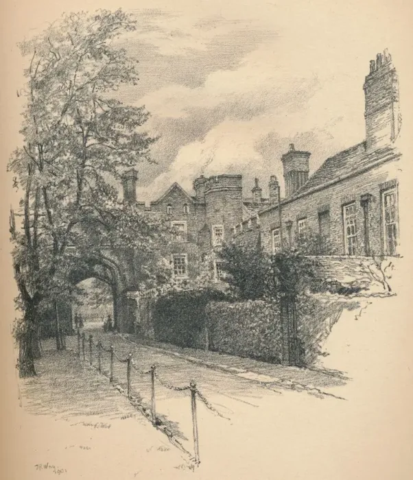 Framed Print : The Courtyard and Gateway of Richmond Palace, 1902. Artist: Thomas Robert Way