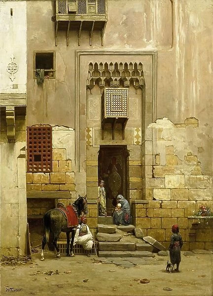 The Courtyard of a house in Cairo, 1868-1881. Creator: Willem de Famars Testas