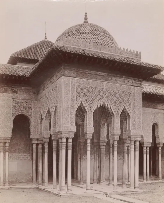 Framed Print : [Courtyard of the Lions, Alhambra, Granada], 1880s-90s. Creator