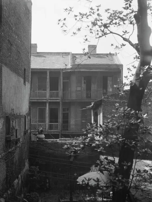 Framed Print : Courtyard, New Orleans, between 1920 and 1926. Creator: Arnold Genthe Framed Print : Courtyard, New Orleans, between 1920 and 1926. Creator: Arnold Genthe