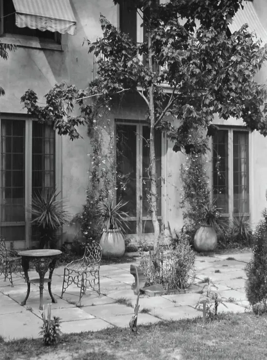 Framed Print : Courtyard, New Orleans or Charleston, South Carolina, between 1920 and 1926. Creator: Arnold Genthe Framed Print : Courtyard, New Orleans or Charleston, South Carolina, between 1920 and 1926. Creator: Arnold Genthe