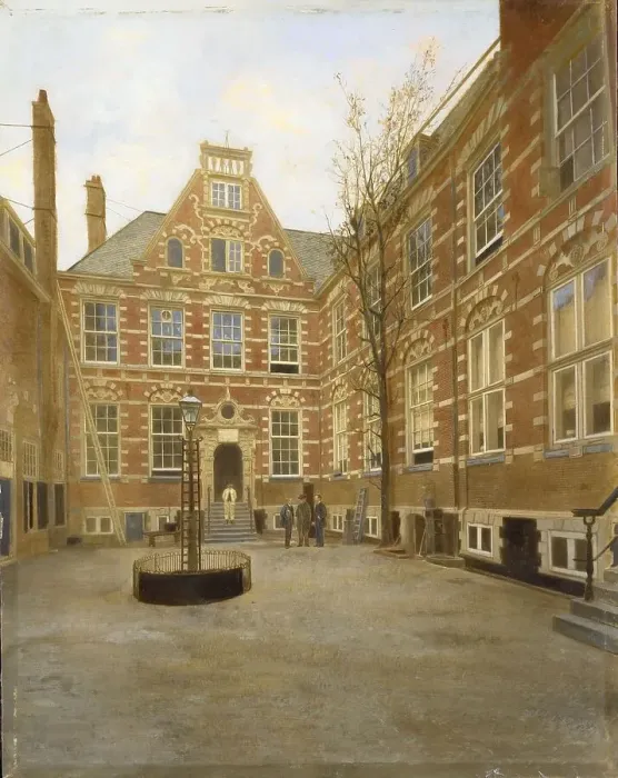 Framed Print : Courtyard of the Oost-Indisch Huis in Amsterdam, 1870-1880. Creator: Unknown Framed Print : Courtyard of the Oost-Indisch Huis in Amsterdam, 1870-1880. Creator: Unknown