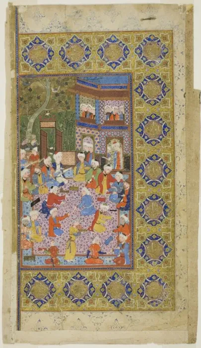Framed Print : Courtyard of a Palace, Safavid dynasty (1501-1722), 16th century. Creator: Unknown Framed Print : Courtyard of a Palace, Safavid dynasty (1501-1722), 16th century. Creator: Unknown
