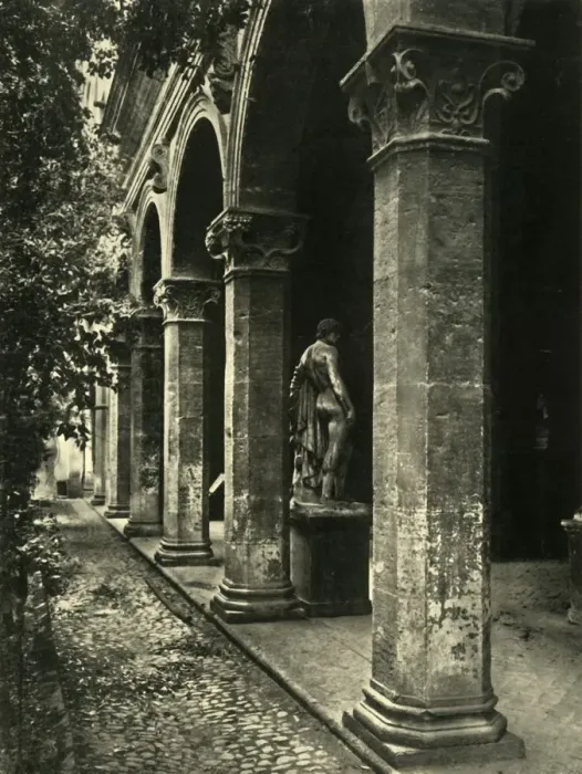 Framed Print : Courtyard of the Palazzetto Venezia, Rome, Italy, 1908. Creator: Unknown Framed Print : Courtyard of the Palazzetto Venezia, Rome, Italy, 1908. Creator: Unknown