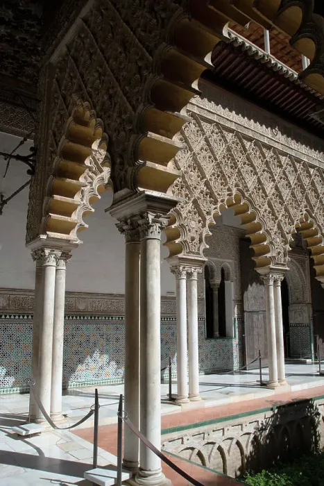Framed Print : Courtyard of the Royal Alcazar of Seville, the royal palace prevously a citadel, Spain, 2023. Creator: Ethel Davies Framed Print : Courtyard of the Royal Alcazar of Seville, the royal palace prevously a citadel, Spain, 2023. Creator: Ethel Davies