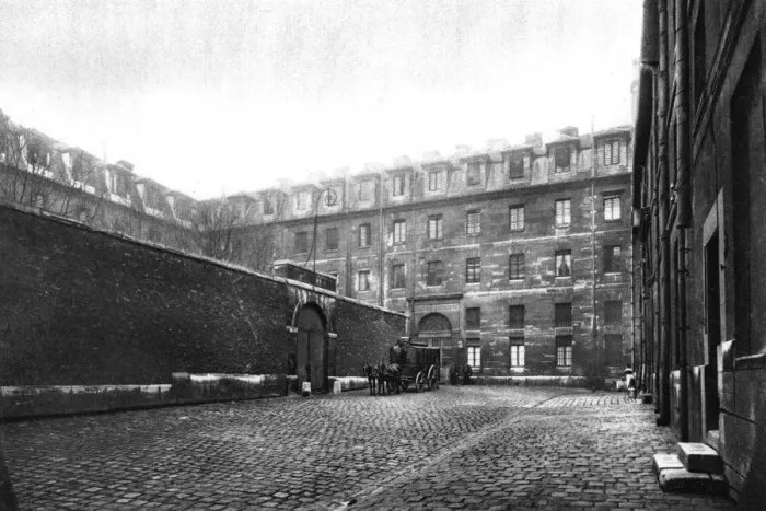 Framed Print : Courtyard of Saint Lazare womens prison, Paris, 1931. Artist: Ernest Flammarion Framed Print : Courtyard of Saint Lazare womens prison, Paris, 1931. Artist: Ernest Flammarion
