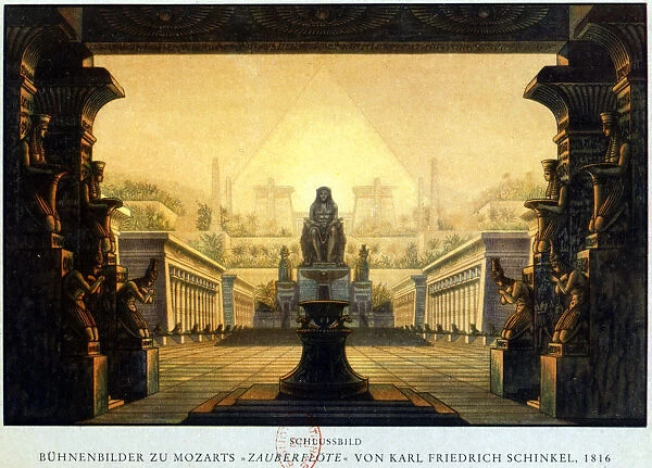 The courtyard of the temple of Isis and Osiris where Sarastro was High Priest, c1816. Artist: Karl Friedrich Schinkel