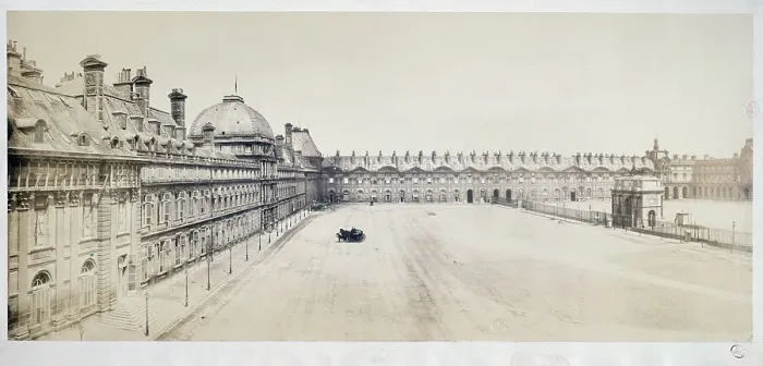 Framed Print : Courtyard of the Tuileries Palace, 1st arrondissement, Paris, 1868. Creator: Frederic Martens Framed Print : Courtyard of the Tuileries Palace, 1st arrondissement, Paris, 1868. Creator: Frederic Martens
