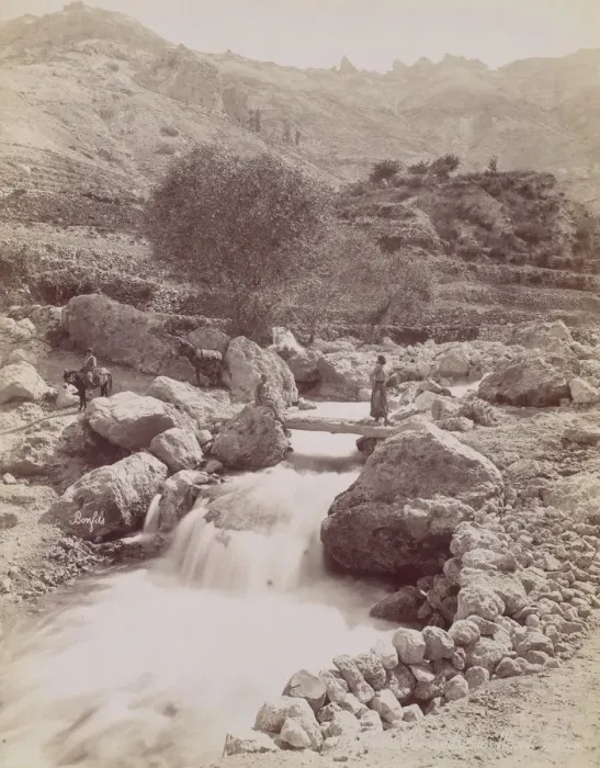 Framed Print : Cous du Kadisha, Monte Libon, 1860s-80s, printed ca. 1870. Creator: Felix Bonfils Framed Print : Cous du Kadisha, Monte Libon, 1860s-80s, printed ca. 1870. Creator: Felix Bonfils