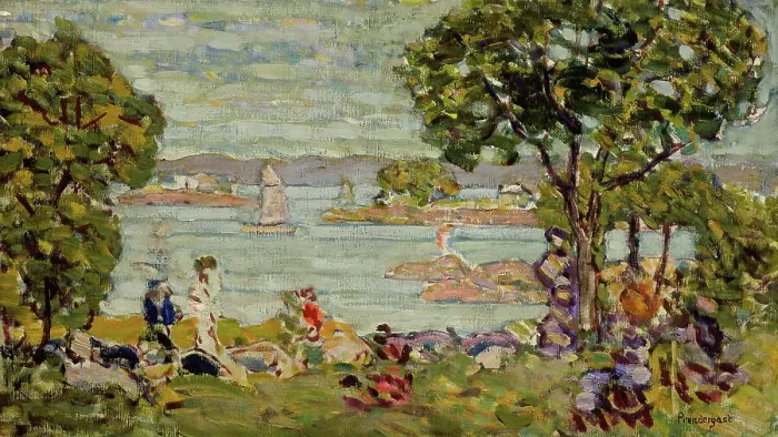 Framed Print : Cove, Maine, between 1907 and 1910. Creator: Maurice Brazil Prendergast Framed Print : Cove, Maine, between 1907 and 1910. Creator: Maurice Brazil Prendergast