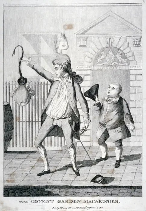 Framed Print : The Covent Garden macaronies, 1772 Framed Print : The Covent Garden macaronies, 1772