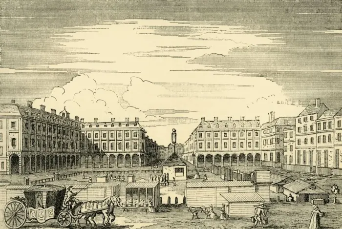 Framed Print : Covent Garden Market, Looking Eastward, (1881). Creator: Unknown Framed Print : Covent Garden Market, Looking Eastward, (1881). Creator: Unknown