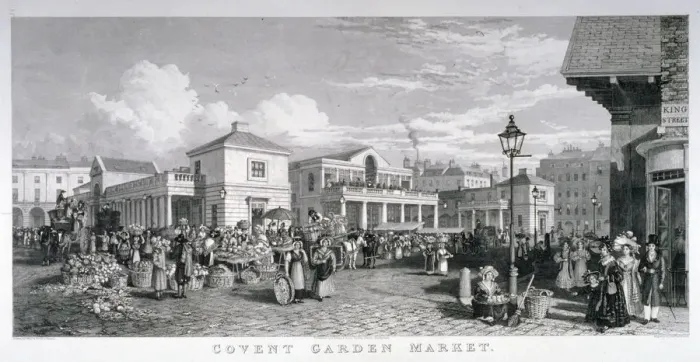 Framed Print : Covent Garden Market, Westminster, London, 1827. Artist: Frederick James Havell Framed Print : Covent Garden Market, Westminster, London, 1827. Artist: Frederick James Havell