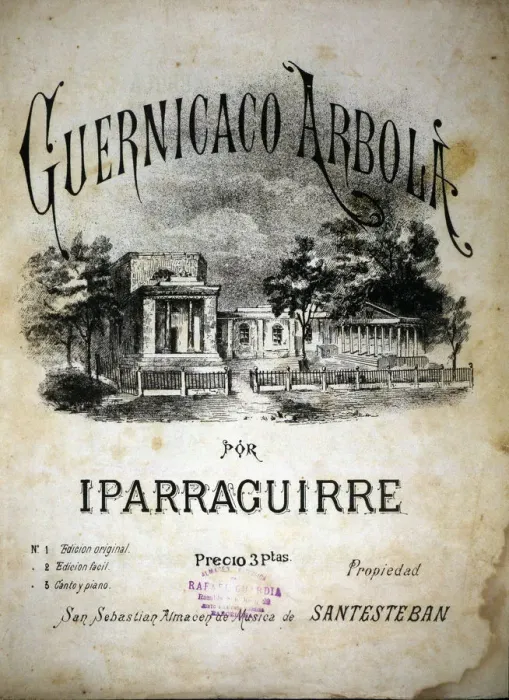Framed Print : Cover of the Basque national anthem Guernicaco arbola, by Jose Iparraguirre Framed Print : Cover of the Basque national anthem Guernicaco arbola, by Jose Iparraguirre