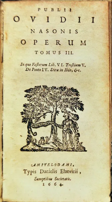 Framed Print : Cover of a book with several works by Publio Ovidio Nason, including Sad and Pontic Framed Print : Cover of a book with several works by Publio Ovidio Nason, including Sad and Pontic