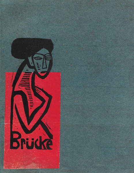 Cover of the catalogue for the exhibition of the artist group 'Brücke' at the Gurlitt Gallery...1912 Creator: Kirchner, Ernst Ludwig (1880-1938). Cover of the catalogue for the exhibition of the artist group 'Brücke' at
