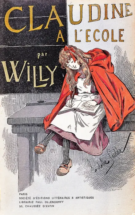 Framed Print : Cover of 'Claudine a l'ecole' by Willy, 1900. Creator: Della Sudda, Emilio (1868-1924) Framed Print : Cover of 'Claudine a l'ecole' by Willy, 1900. Creator: Della Sudda, Emilio (1868-1924)