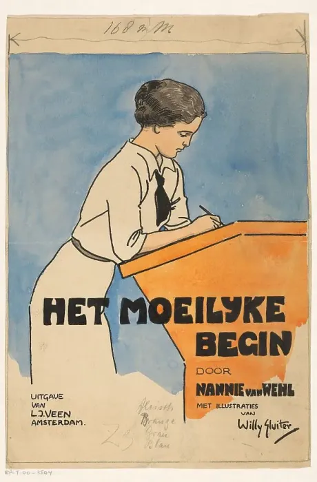 Framed Print : Cover design for The difficult beginning by Nannie van Wehl, 1915 or earlier. Creator: Willy Sluiter. Cover design for The difficult beginning by Nannie van Wehl, 1915 or earlier. Creator: Willy Sluiter Framed Print : Cover design for The difficult beginning by Nannie van Wehl, 1915 or earlier. Creator: Willy Sluiter. Cover design for The difficult beginning by Nannie van Wehl, 1915 or earlier. Creator: Willy Sluiter