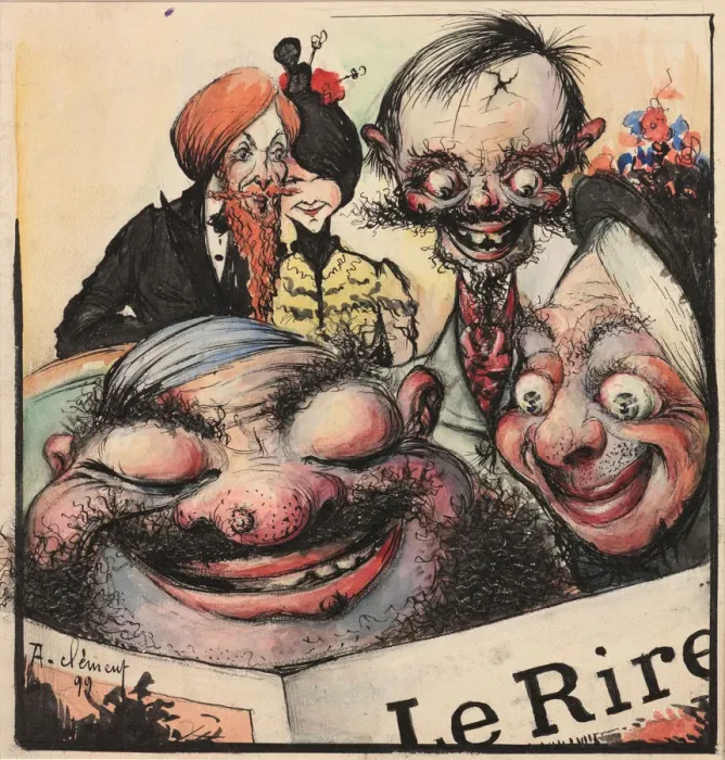 Framed Print : Cover design for the Le Rire magazine, 1896. Creator: Rochel, Clement (1863-1919) Framed Print : Cover design for the Le Rire magazine, 1896. Creator: Rochel, Clement (1863-1919)